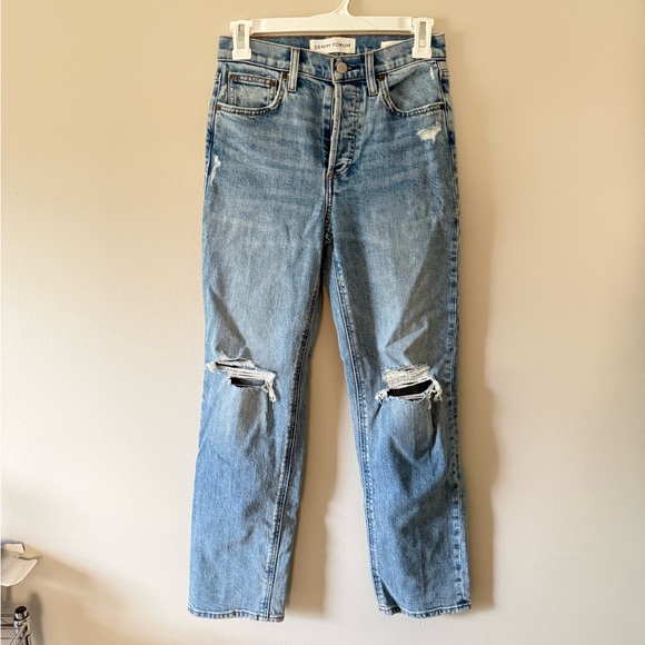 denim forum the arlo high rise straight 28l picture this bleu - Picture 1 of 5